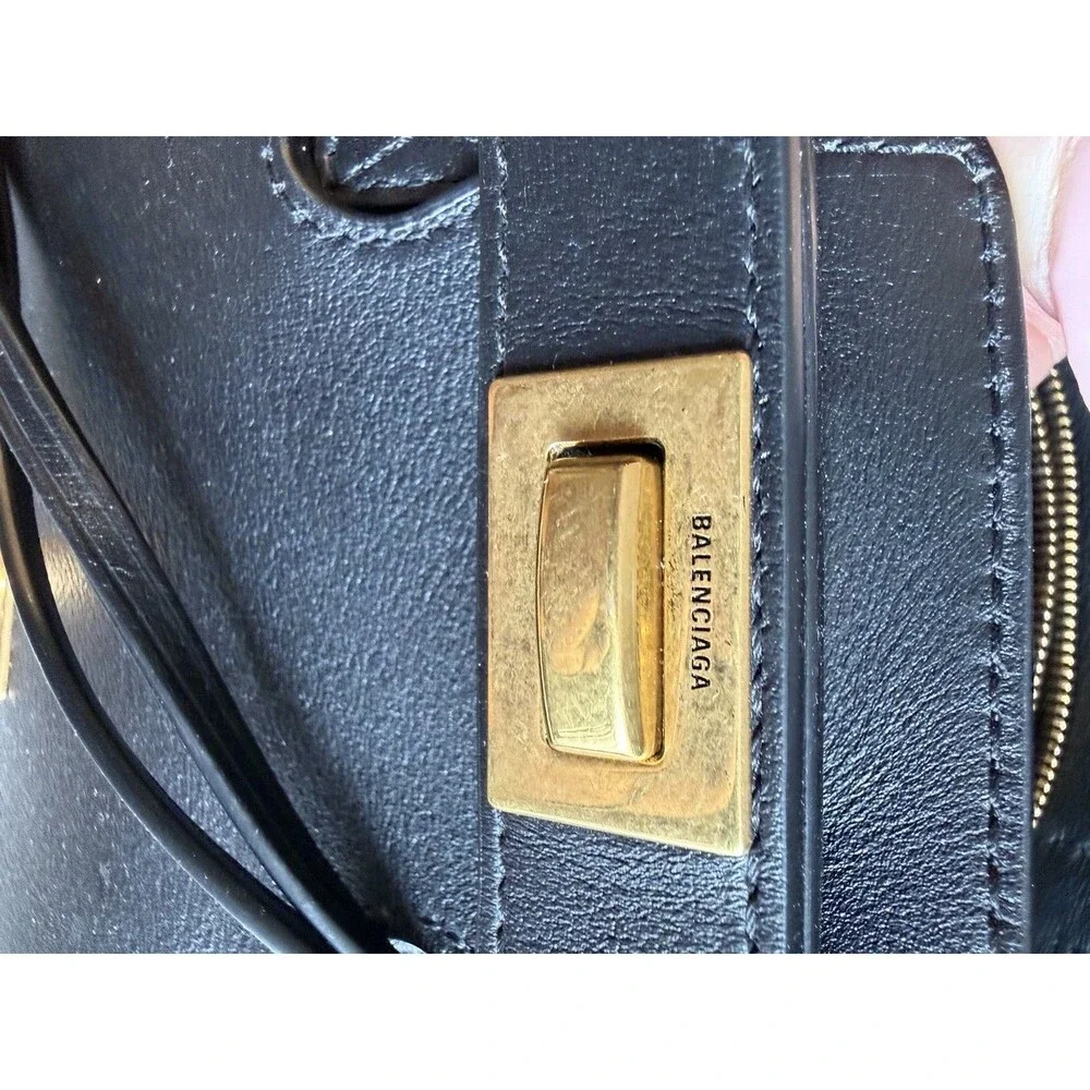 BALENCIAGA Bel Air Mini Black Leather Carry All Bag. Retails $3,650 - Picture 16 of 16